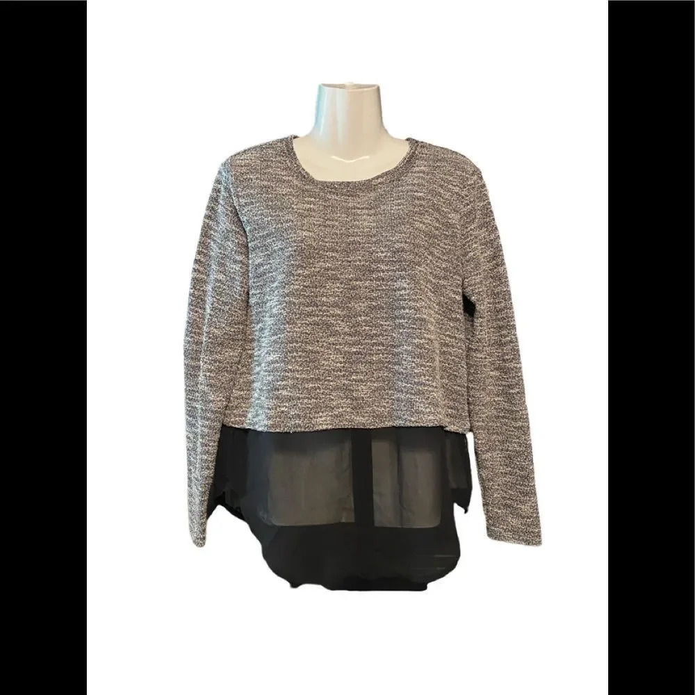 Michael Stars Tweed Chiffon Top